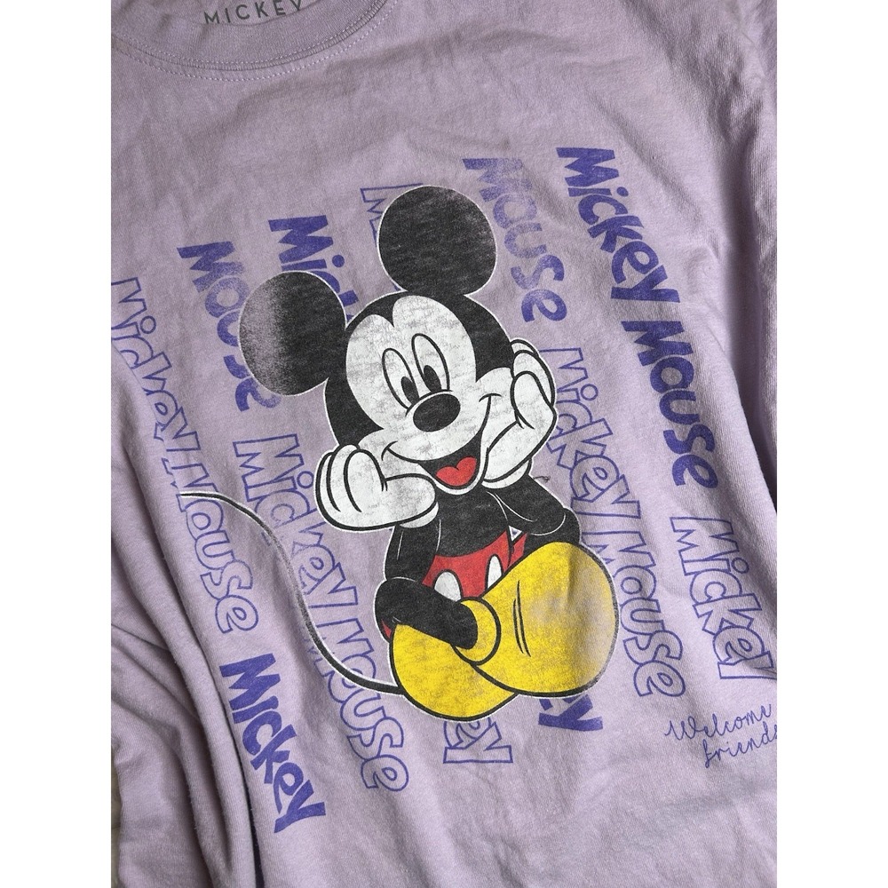 Disney Mickey Mouse Retro Faded Distressed Y2K 2000s Nostalgic Graphic Tee L
